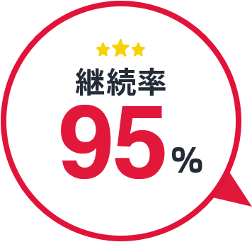 継続率! 95%